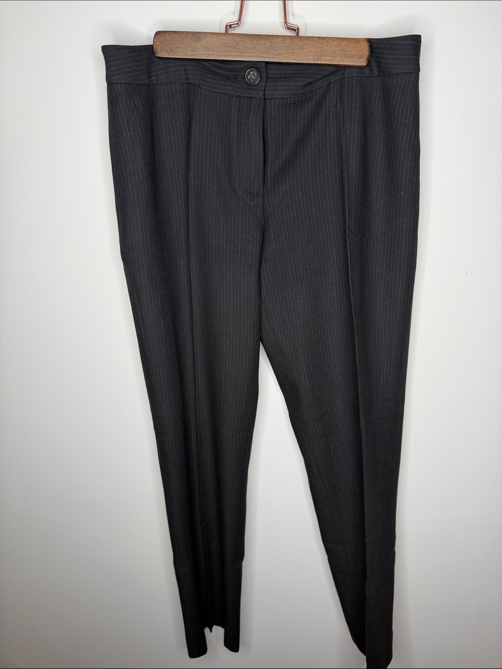 Premise Women's Black Pinstripe Dress Pants